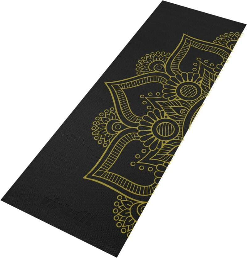 VirtuFit Onyx Black Mandala Prémium jóga matrac 183x61x0,4cm