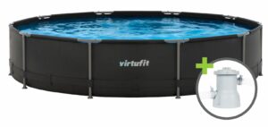 VirtuFit Fémvázas medence vízszűrővel 366x76cm